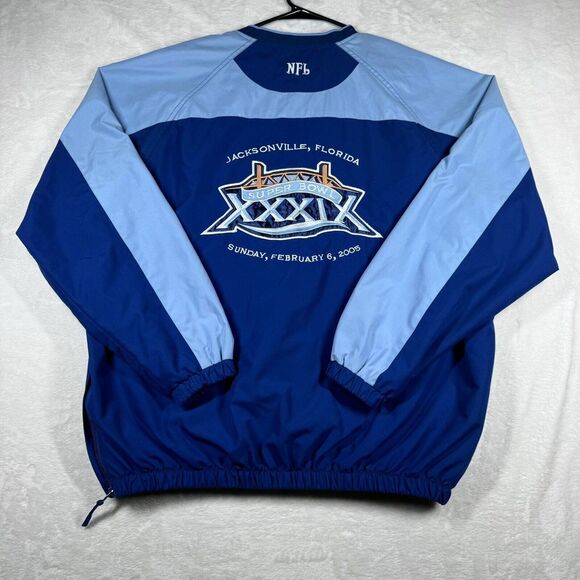 Vintage‎ 2005 Classic Super Bowl 39 Windbreaker Size XL Patriots Vs Eagles - Picture 10 of 15